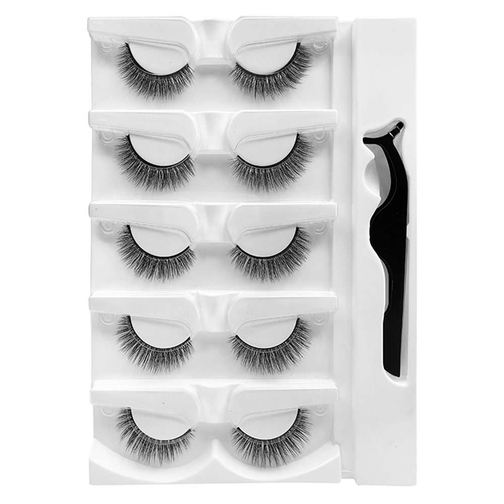 Sensitive Lash Glue - 5 أزواج من الرموش الصناعية الخالية
