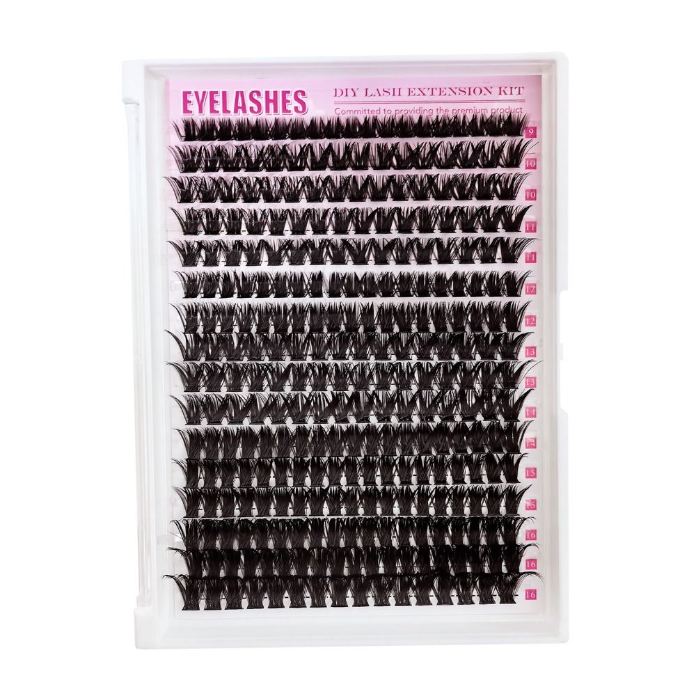 Eyelash Extension Wispy Look - رموش صناعية بمظهر طبيعي، تصميم مجمع