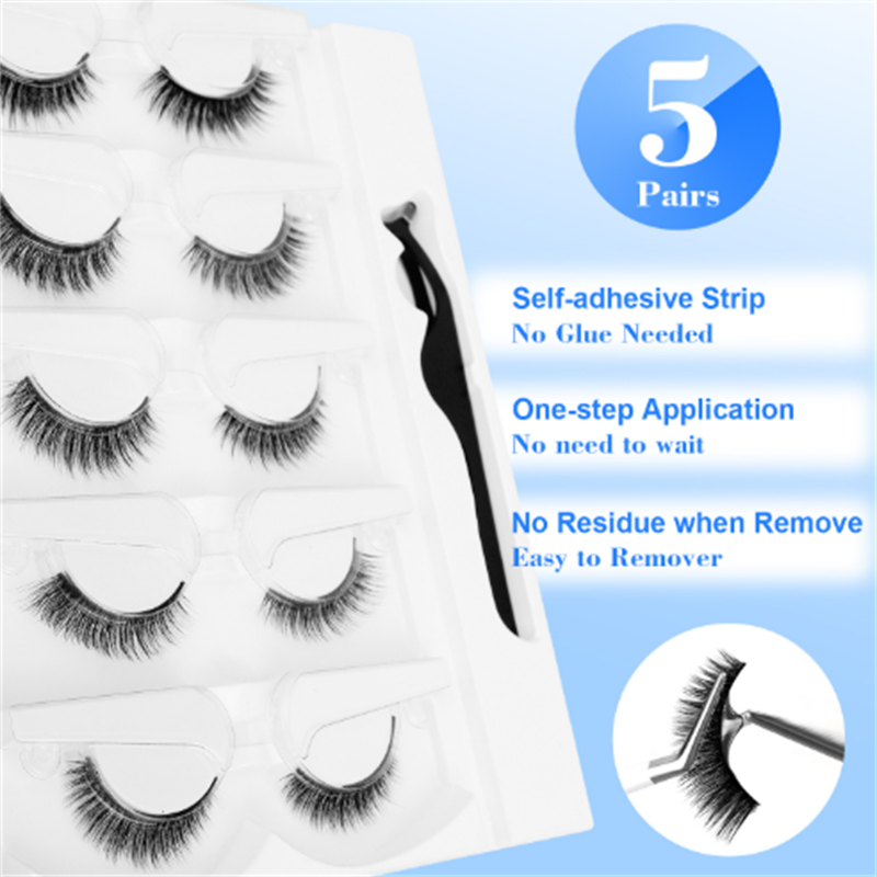 5 أزواج من الرموش الصناعية الخ - مراجعة Sensitive Lash Glue وسعره