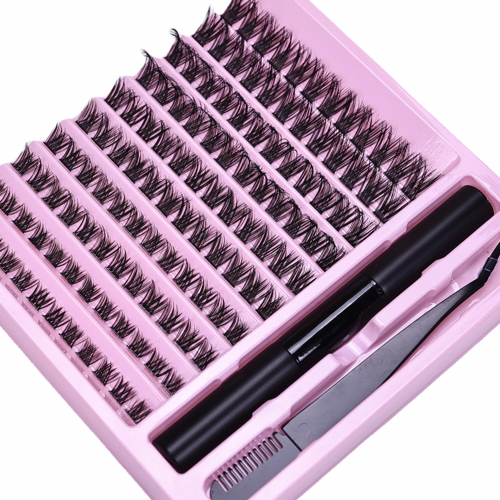 طقم تمديد الرموش DIY مع لاصق و - مراجعة Eyelash Extension Home Service وسعره