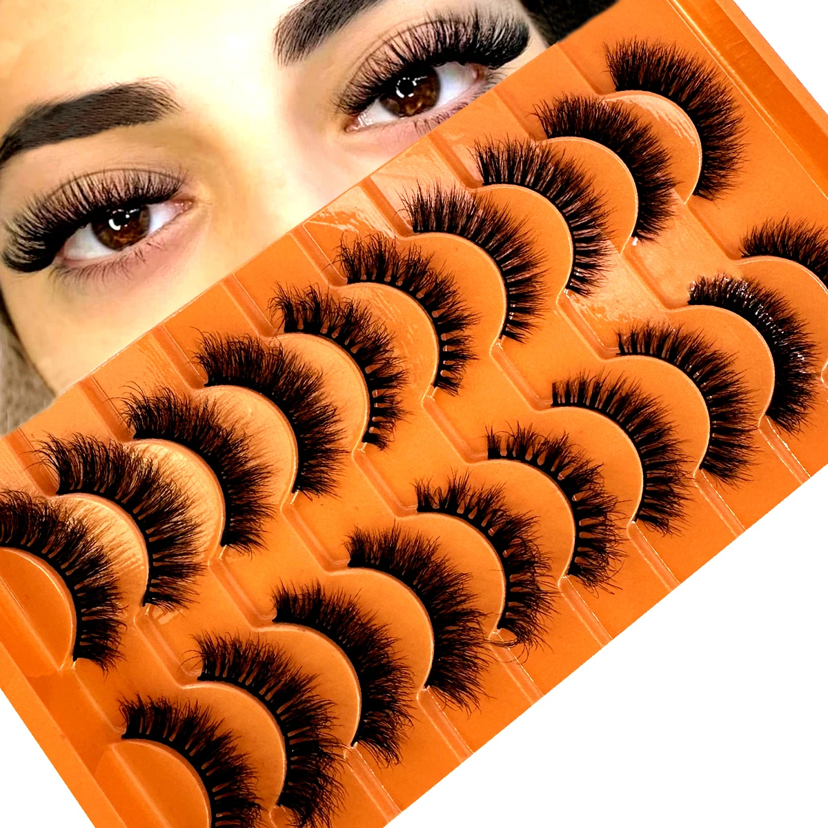 10 أزواج من الرموش الصناعية ال - مراجعة Eyelash Extension Wispy Look وسعره