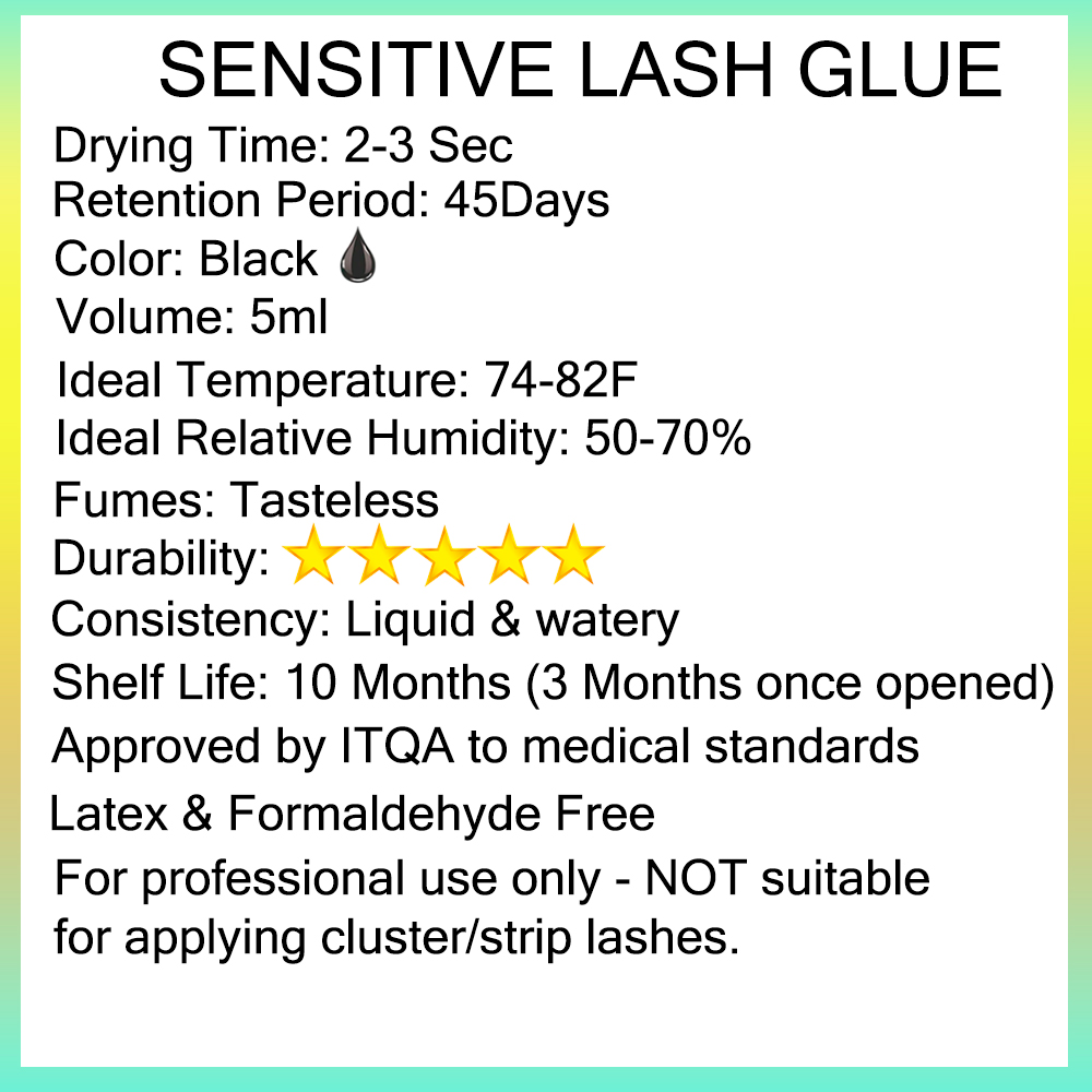 غراء تمديد الرموش الحساسة ، دخ - مراجعة Sensitive Lash Glue وسعره