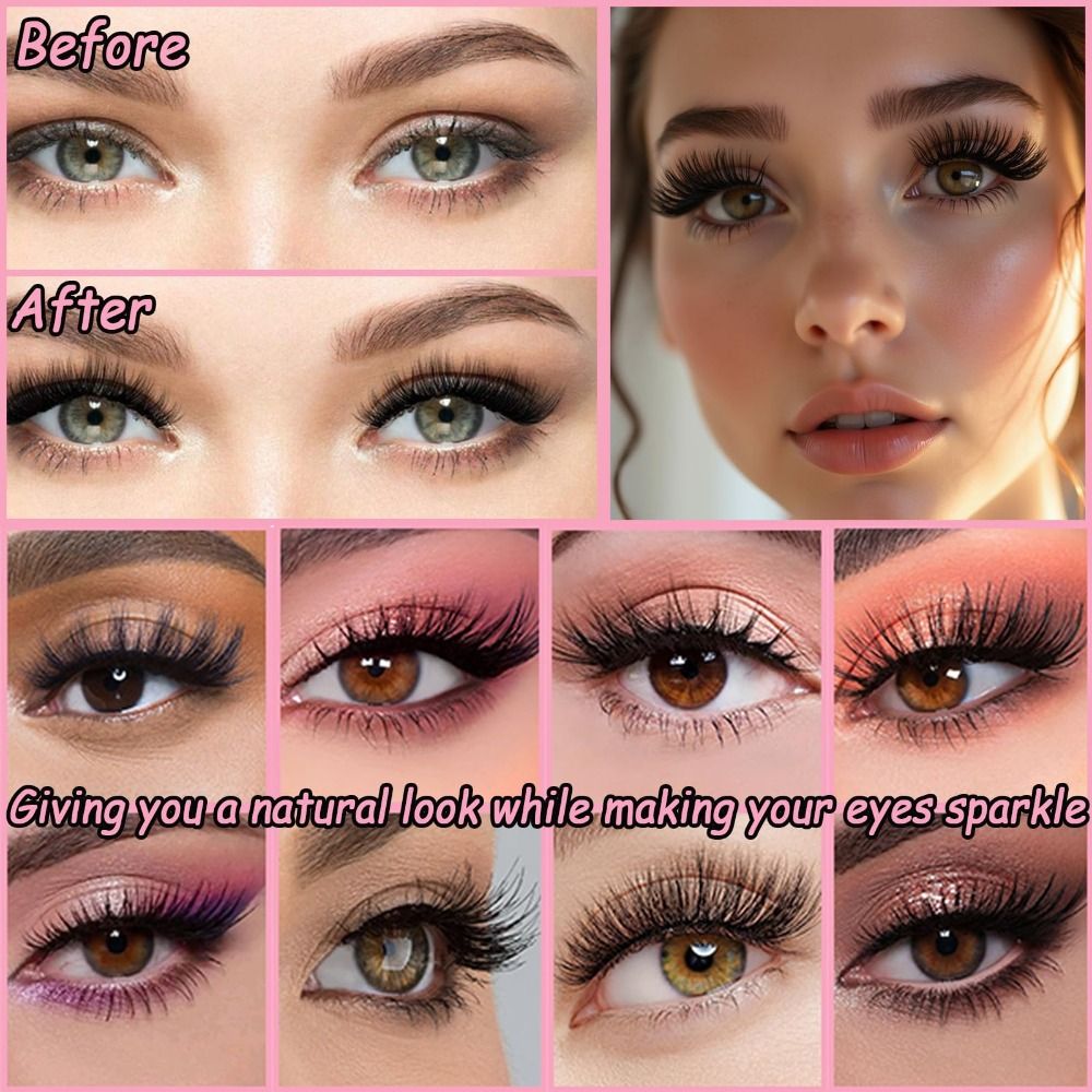 رموش صناعية بمظهر طبيعي، مجموع - مراجعة Eyelash Extension Wispy Look وسعره