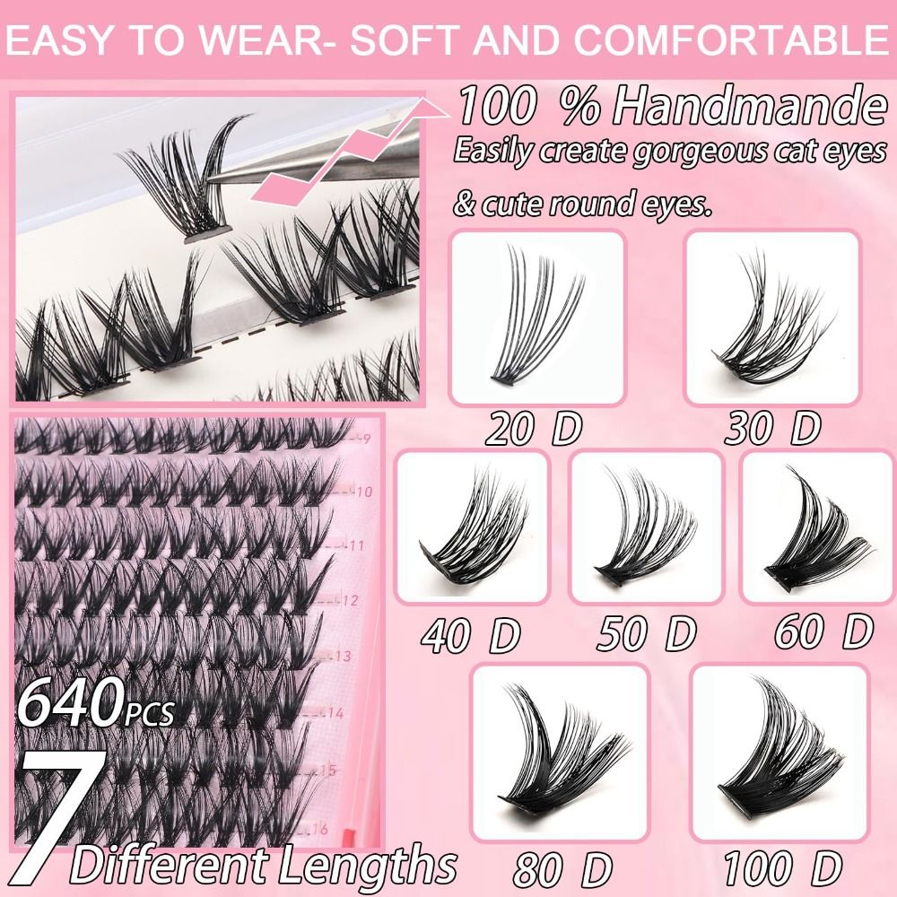 رموش صناعية بمظهر طبيعي، مجموع - مراجعة Eyelash Extension Wispy Look وسعره