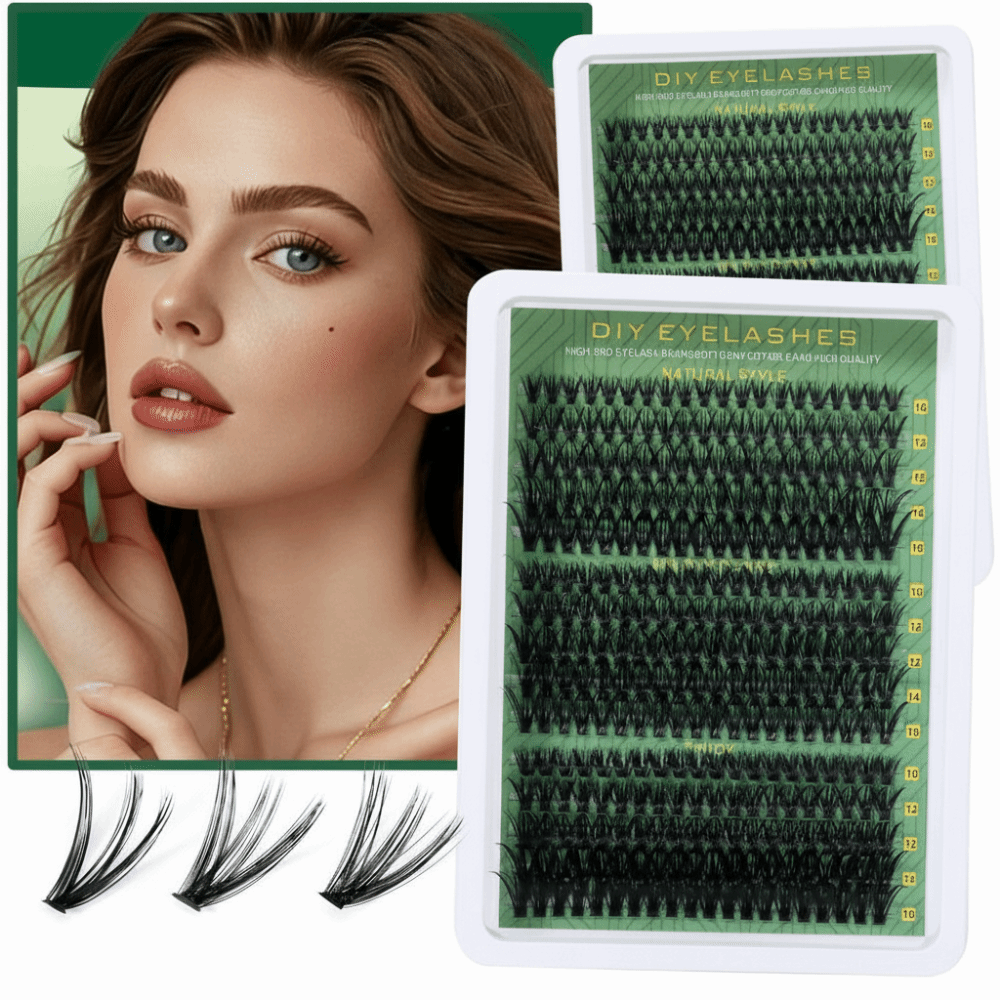 رموش صناعية بمظهر طبيعي مع لاص - مراجعة Eyelash Extension Wispy Look وسعره
