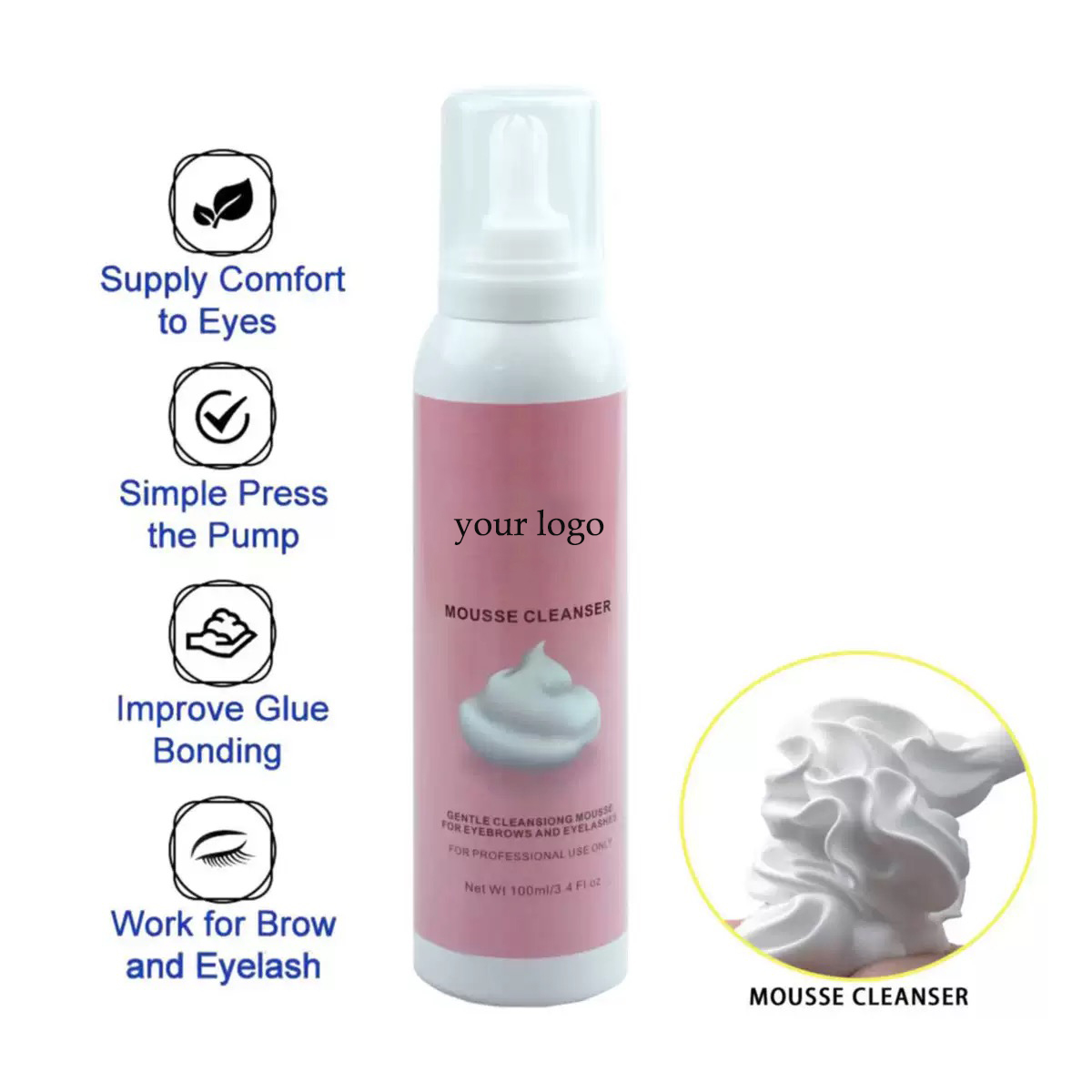مصنع الجملة Custom100ml Whippe - مراجعة Sensitive Lash Glue وسعره